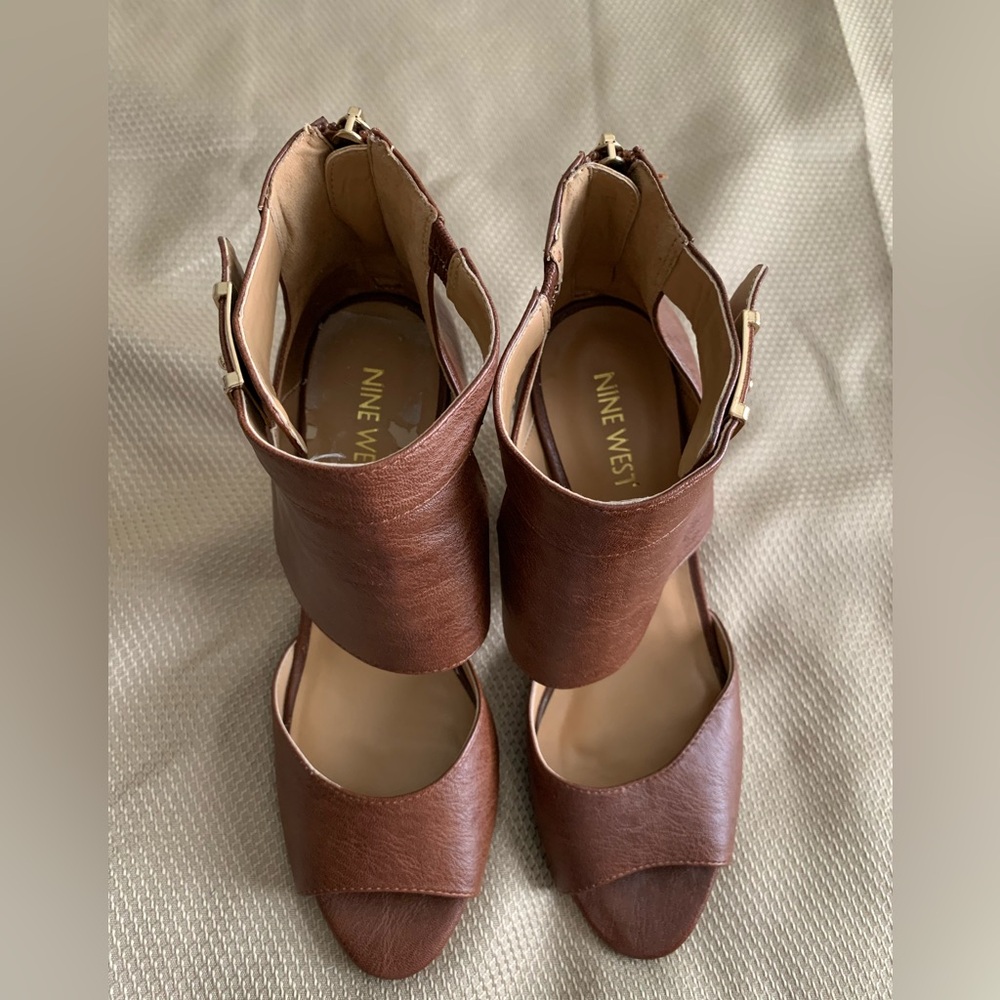 Worn once Nine West Chocolate Brown Heeled Sandals